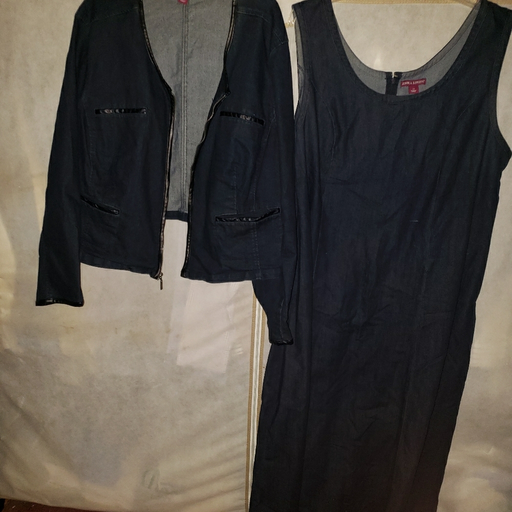Denim dress and jacket